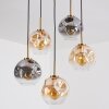 Ripoll hanging light, globe light, pendant light gold, black, 5-light sources