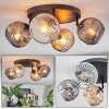 Ripoll ceiling light, globe light Amber, clear, Smoke-coloured, 4-light sources