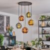 Ripoll hanging light, globe light, pendant light gold, black, 5-light sources