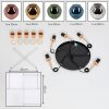 Ripoll hanging light, globe light, pendant light gold, black, 5-light sources