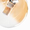 Chehalis ceiling light, globe light Amber, clear, 4-light sources