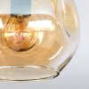 Ripoll ceiling light, globe light Amber, 3-light sources