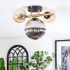 Chehalis ceiling light, globe light gold, black, 3-light sources