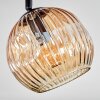 Ripoll ceiling light, globe light Amber, Smoke-coloured, 4-light sources