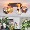 Gastor ceiling light, globe light Amber, clear, Smoke-coloured, 4-light sources