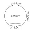 Glass lampshade  Koyoto replacement glass, spare part 25 cm green, clear
