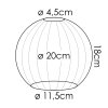 Glass lampshade  Koyoto replacement glass, spare part 20 cm clear