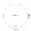 Chehalis replacement glass, spare part 15 cm green, clear