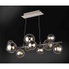WOFI VILLA Pendant Light chrome, black, 10-light sources