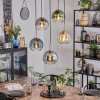 Koyoto hanging light, globe light, pendant light gold, black, 5-light sources