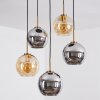 Koyoto hanging light, globe light, pendant light gold, black, 5-light sources