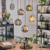 Koyoto hanging light, globe light, pendant light gold, black, 5-light sources