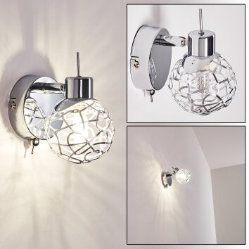 KALIPURO Wall Light chrome, 1-light source