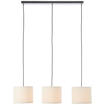 Brilliant lights Teddy pendant light white, 3-light sources