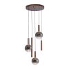 Paul Neuhaus lights BOWL pendant light LED brown, 5-light sources