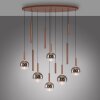 Paul Neuhaus lights BOWL pendant light LED brown, 12-light sources