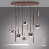 Paul Neuhaus lights BOWL pendant light LED brown, 12-light sources