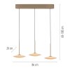 Paul Neuhaus lights ELIPSA pendant light LED bronze, 3-light sources