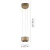 Paul Neuhaus Q-Serie Q-STRETTO pendant light LED bronze, 2-light sources, Remote control