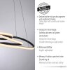 Paul Neuhaus lights TWIST pendant light LED black, 1-light source