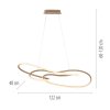 Paul Neuhaus lights TWIST pendant light LED sand-coloured, 1-light source