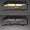 Paul Neuhaus lights SKINA ceiling light LED black, 1-light source, Remote control