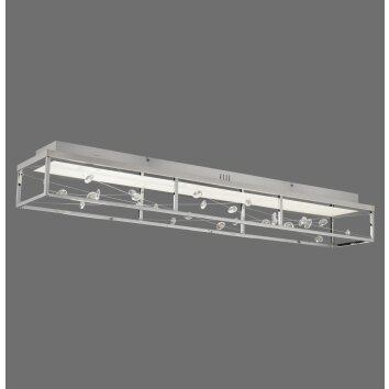 Paul Neuhaus lights SKINA ceiling light LED silver, 1-light source, Remote control