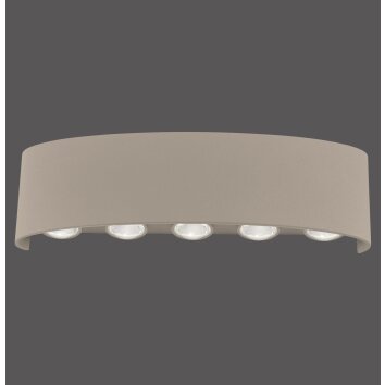 Paul Neuhaus lights CARLO wall light LED sand-coloured, 10-light sources