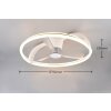 Reality lights mit Ceiling fan light LED white, 1-light source, Remote control