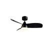 Reality lights mit Ceiling fan light LED black, 1-light source, Remote control