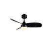 Reality lights mit Ceiling fan light LED black, 1-light source, Remote control
