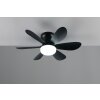 Reality lights mit Ceiling fan light LED black, 1-light source, Remote control