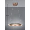 Trio lights Amador pendant light LED brown, 1-light source