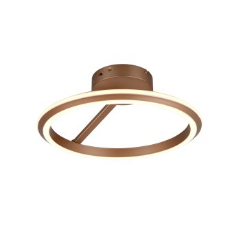 Trio lights Amador ceiling light LED brown, 1-light source