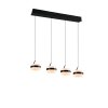 Trio lights Dios pendant light LED black, 4-light sources