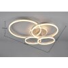 Trio lights Drake ceiling light LED matt nickel, 1-light source, Remote control