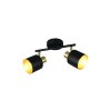 Trio lights Eva ceiling spotlight black-gold, 2-light sources