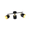 Trio lights Eva ceiling spotlight black-gold, 3-light sources