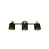Trio lights Eva ceiling spotlight black-gold, 3-light sources