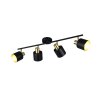 Trio lights Eva ceiling spotlight black-gold, 4-light sources
