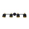 Trio lights Eva ceiling spotlight black-gold, 4-light sources