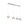 Trio lights Flynt pendant light LED chrome, 4-light sources