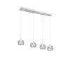 Trio lights Flynt pendant light LED chrome, 4-light sources