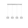 Trio lights Flynt pendant light LED chrome, 4-light sources