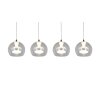 Trio lights Flynt pendant light LED chrome, 4-light sources