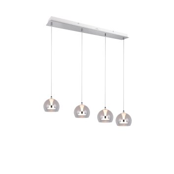 Trio lights Flynt pendant light LED chrome, 4-light sources