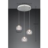 Trio lights Flynt pendant light LED chrome, 3-light sources