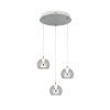 Trio lights Flynt pendant light LED chrome, 3-light sources