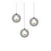 Trio lights Flynt pendant light LED chrome, 3-light sources