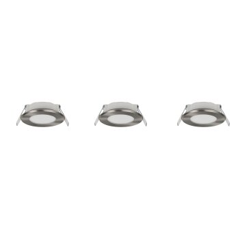 Trio lights Himal recessed light LED matt nickel, 3-light sources